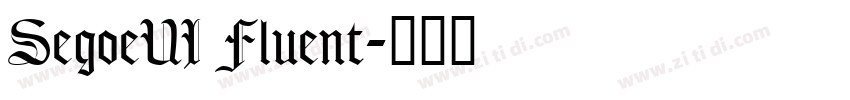 SegoeUI Fluent字体转换